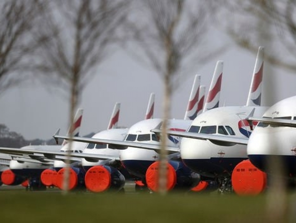 General views of British Airways planes grounded at Bournemouth Airport on March 28, 2020 (Image: Getty Images)
